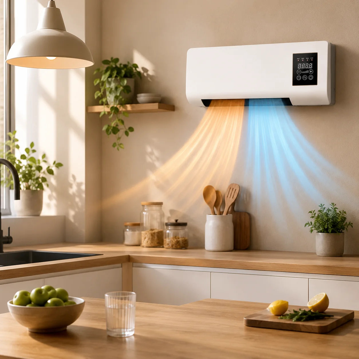 Mini Aire Acondicionado Portátil 2 en 1 | Refresca, Humidifica y Calienta