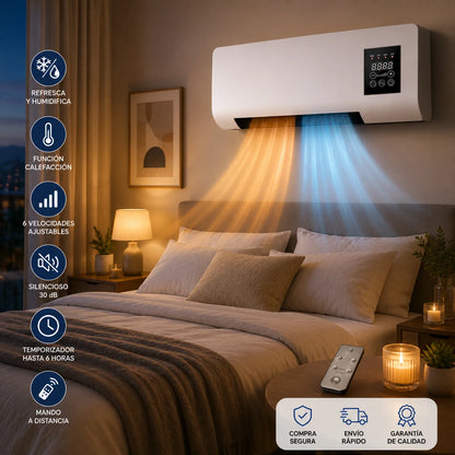 Mini Aire Acondicionado Portátil 2 en 1 | Refresca, Humidifica y Calienta