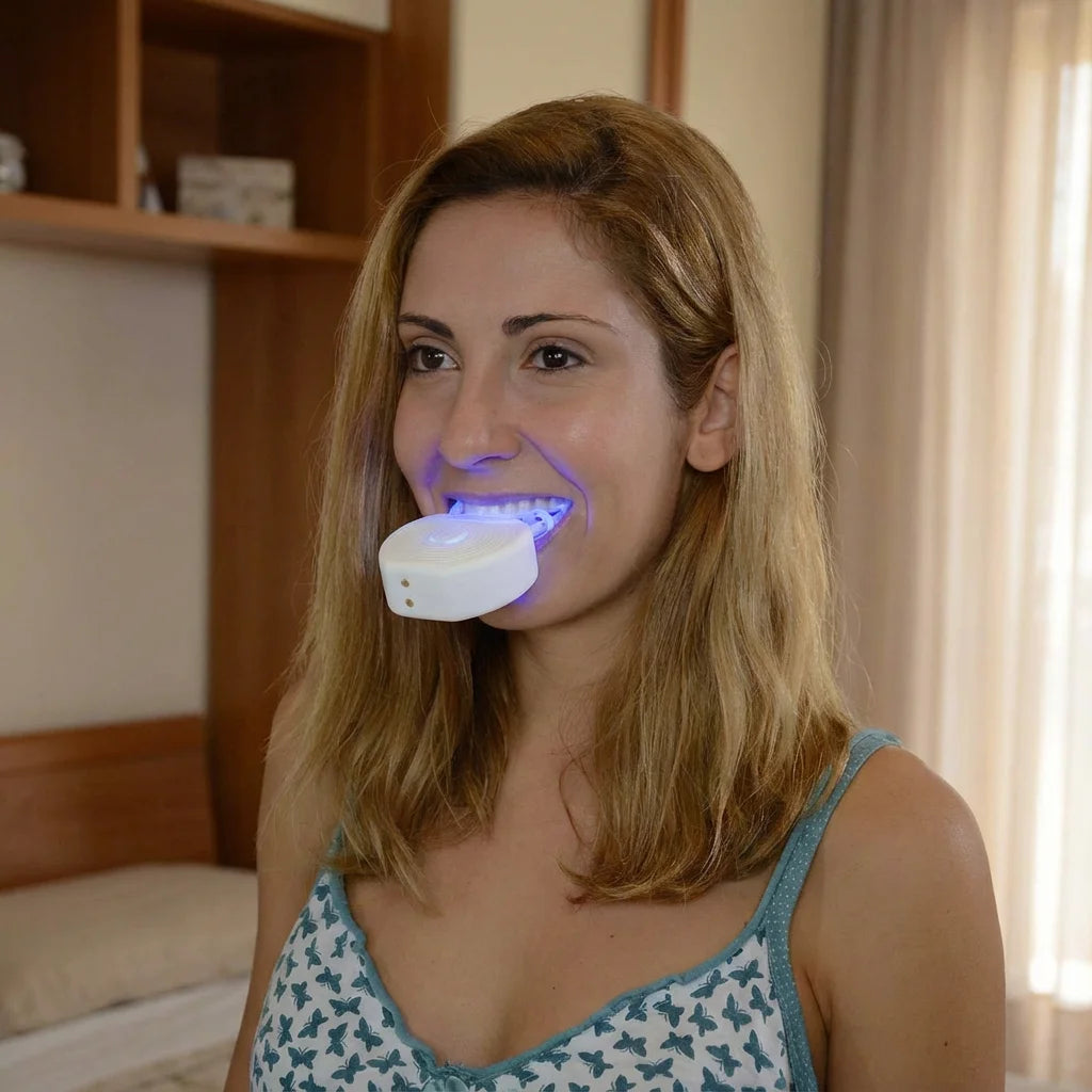 Escova de dentes automática ORALUX™ – Branqueamento visível e limpeza a 360° em 30 segundos