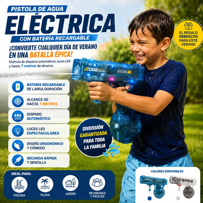Pistola de Água Elétrica Recarregável