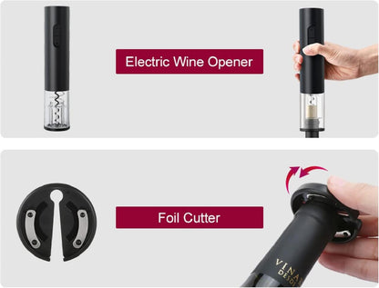 Pack 4 en 1 Abridor Eléctrico de Vino