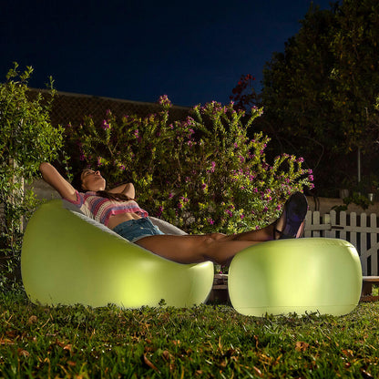 Sillón LED Hinchable LuxGlow™ — Diseño, Comodidad y Luz