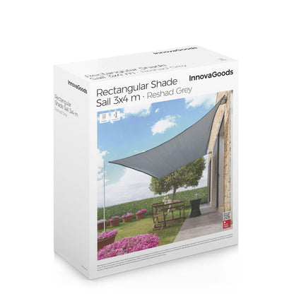 Toldo Vela de Sombra Rectangular Reshad™ 3x4 m