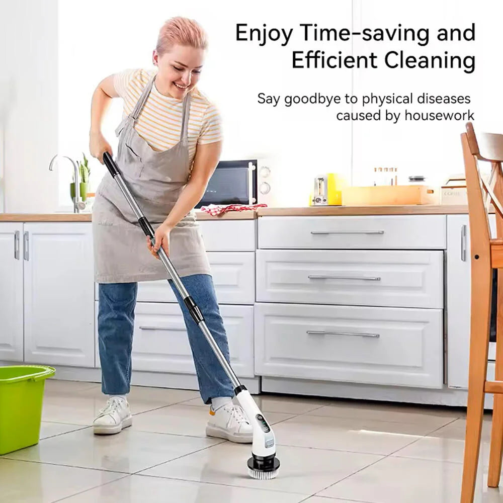 CEPILLO ELÉCTRICO DE LIMPIEZA INALÁMBRICO 9 EN 1