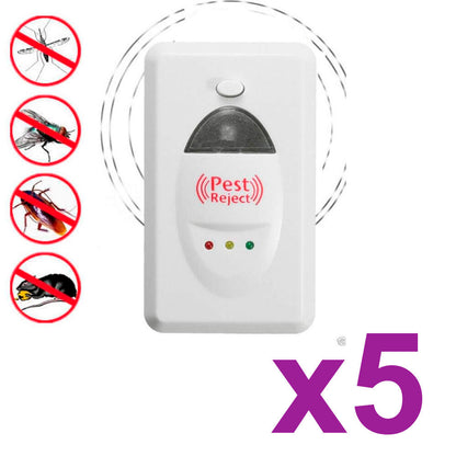 Pack 5x Repelente Ultrasónico de Plagas