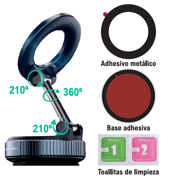 SportGrip™ O Soporte Magnético Universal para Teléfonos