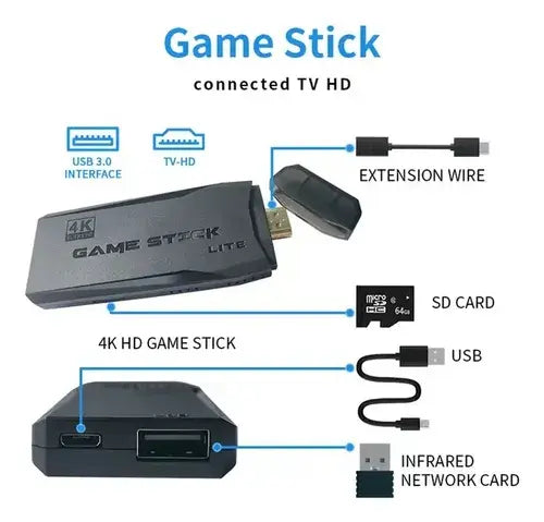 Game Stick 4K Retro — Más de 20.000 juegos clásicos en tu televisor
