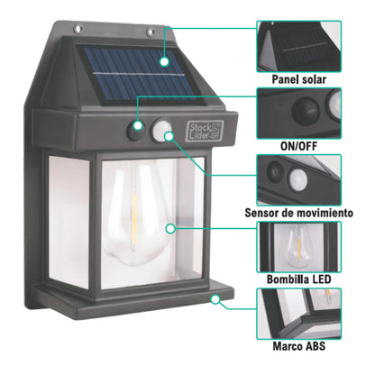 Lámpara Solar Tipo Farol: ahorro, estilo y tecnología (pack 2)