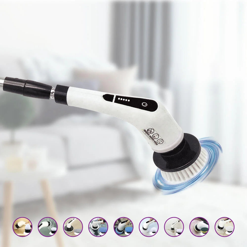 CEPILLO ELÉCTRICO DE LIMPIEZA INALÁMBRICO 9 EN 1