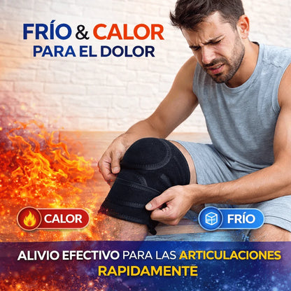 Joelheira terapêutica com terapia quente e fria para alívio da dor no joelho.