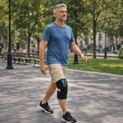 Rodillera Térmica con Masajeador para Alivio del Dolor