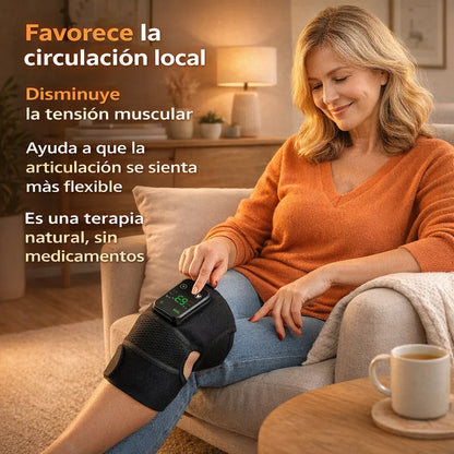 Rodillera Térmica con Masajeador para Alivio del Dolor