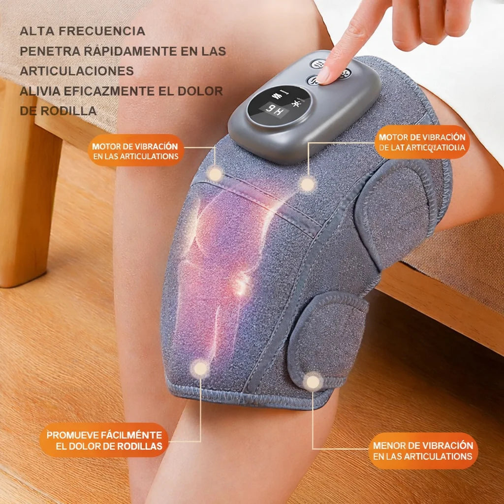 Rodillera Térmica con Masajeador para Alivio del Dolor