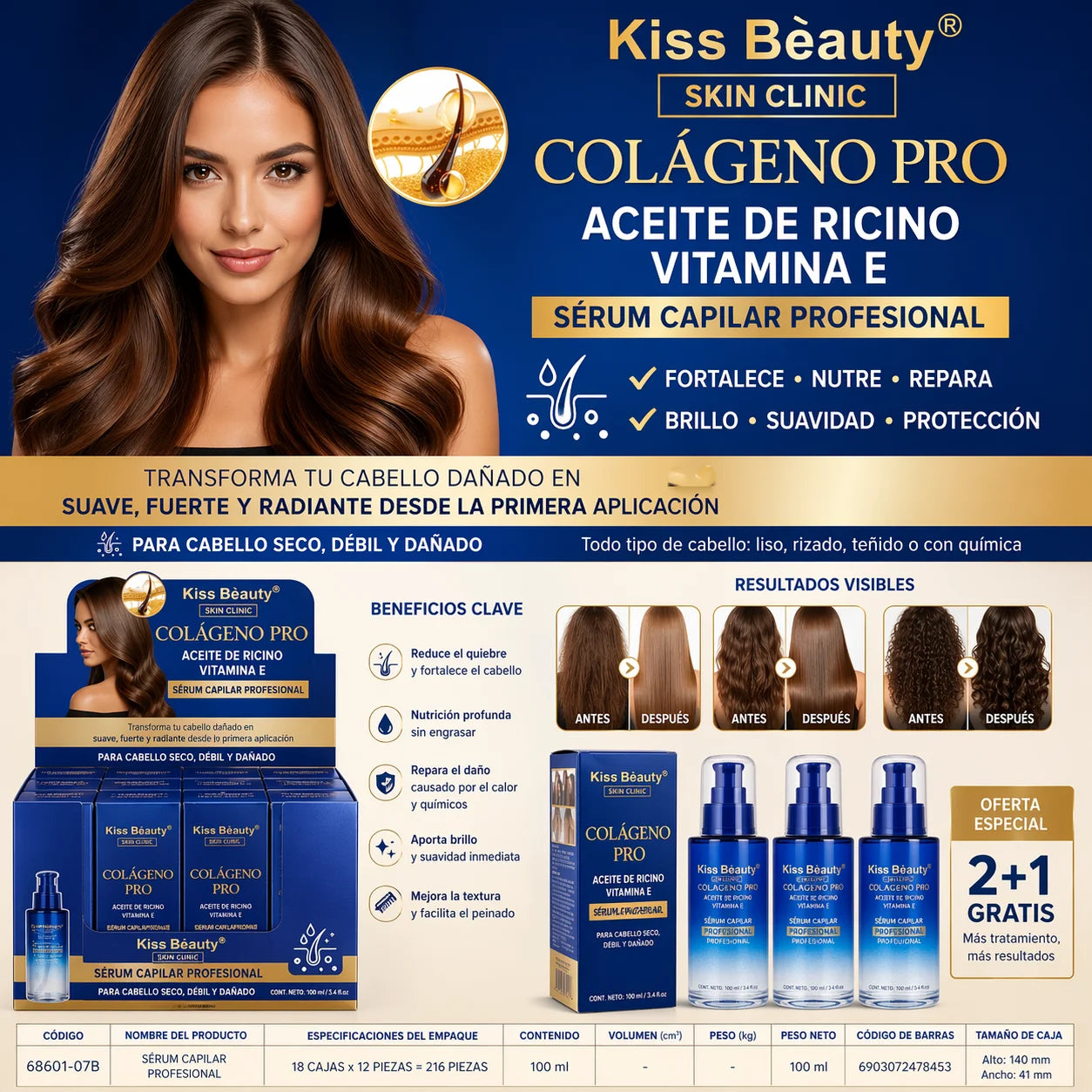 Elixir Capilar Intensivo de Reparación y Brillo | Cabello Fuerte y Sedoso