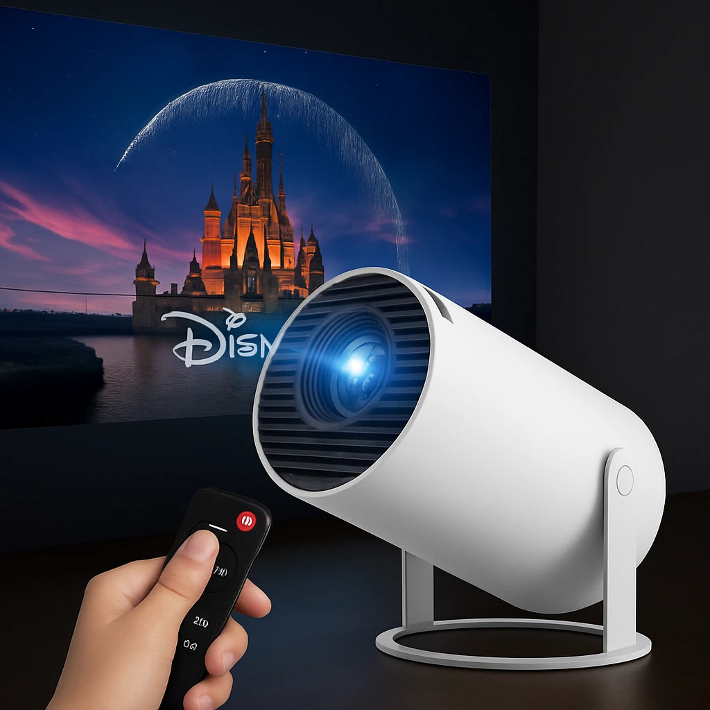 Proyector Android 12 – Cine en casa con inteligencia y estilo